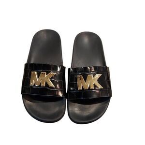 Michael Kors Black Slides | Women’s Size 10 | Luxe Designer